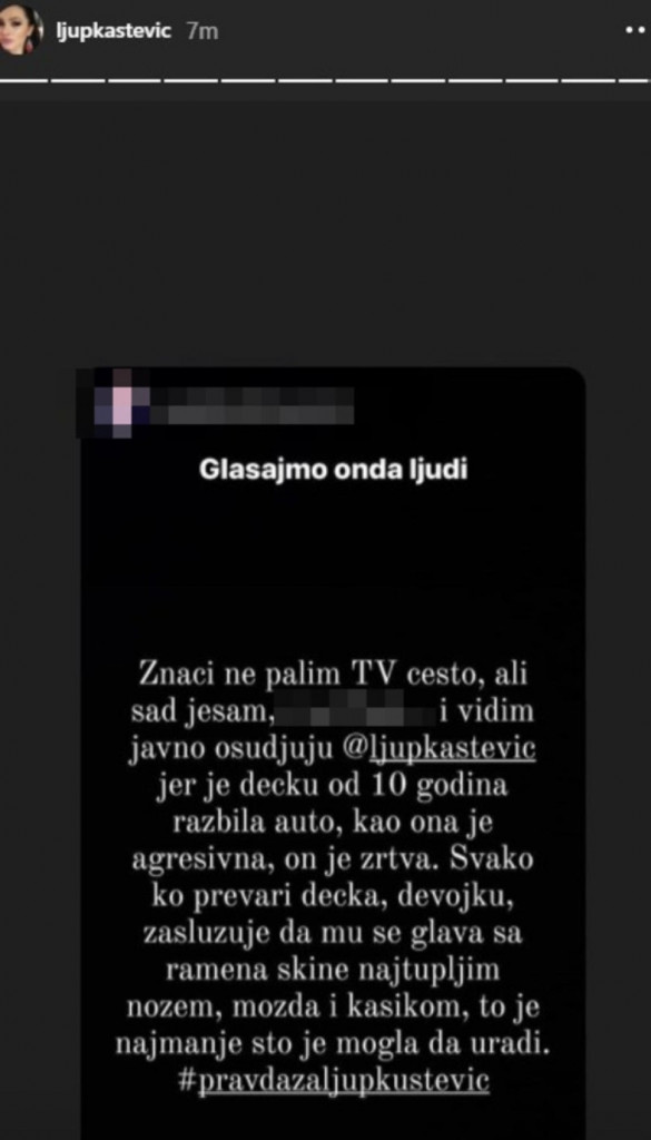 Objava Ljupke Stević