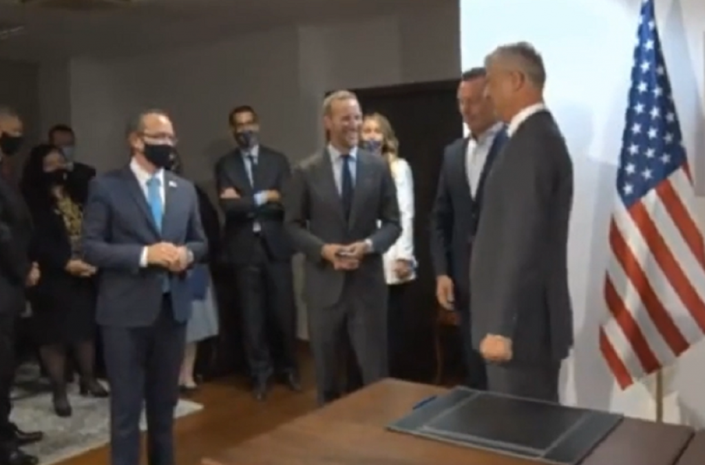 Ričard Grenel, Hašim Tači