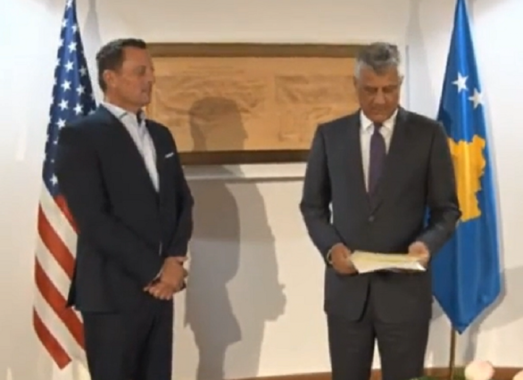 Ričard Grenel, Hašim Tači