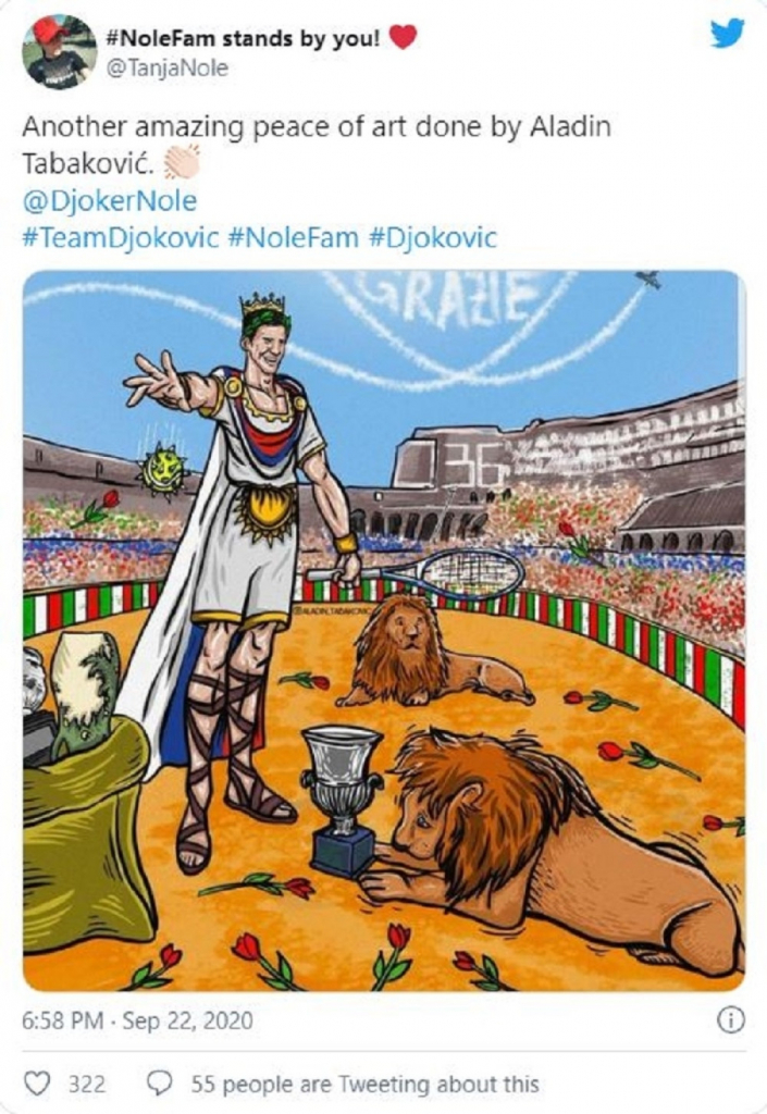 Novak Đoković karikatura