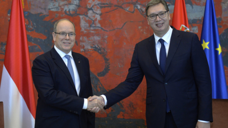 Albert II i Aleksandar Vučić