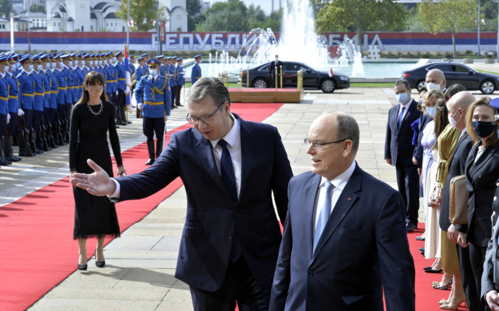 Albert II i Aleksandar Vučić