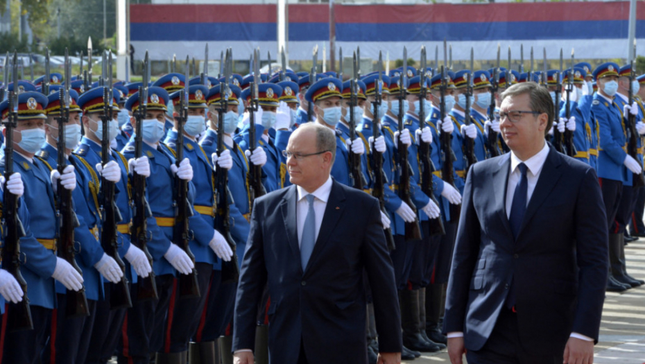 Albert II i Aleksandar Vučić