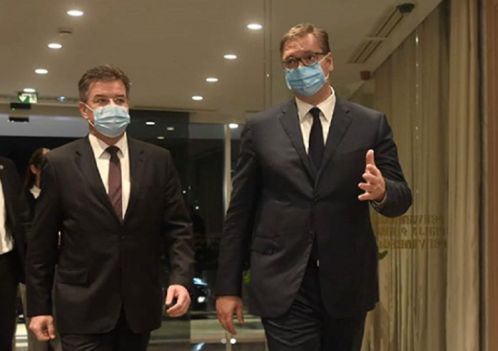 Aleksandar Vučić i Miroslav Lajčak