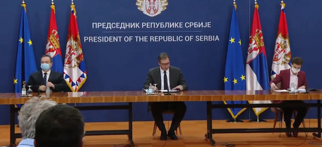 Vučić, Brnabić, Dačić