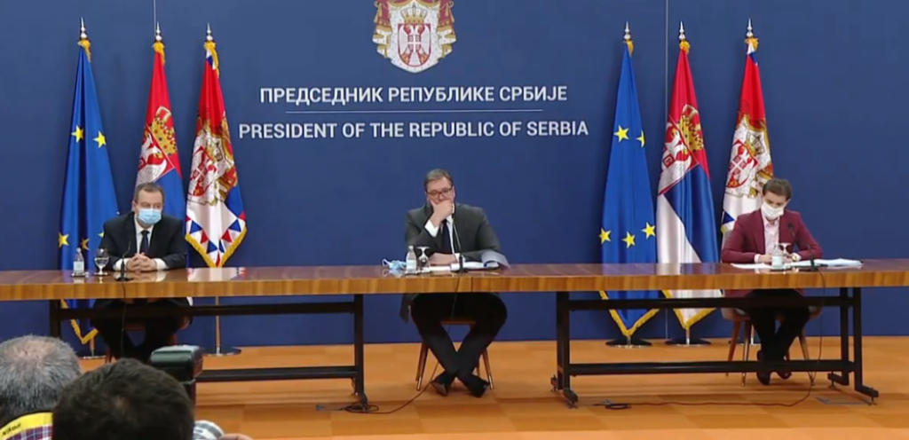 Vučić, Brnabić, Dačić