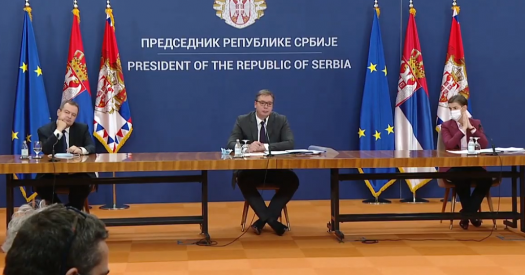 Vučić, Brnabić, Dačić