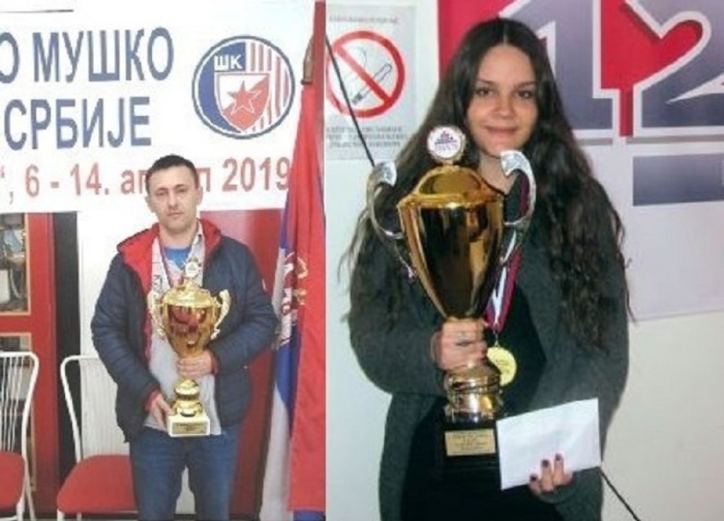 Šampioani Srbije iz 2019. Ivan Ivanišević i Teodora Injac