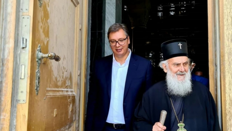 Aleksandar Vučić i patrijarh Irinej