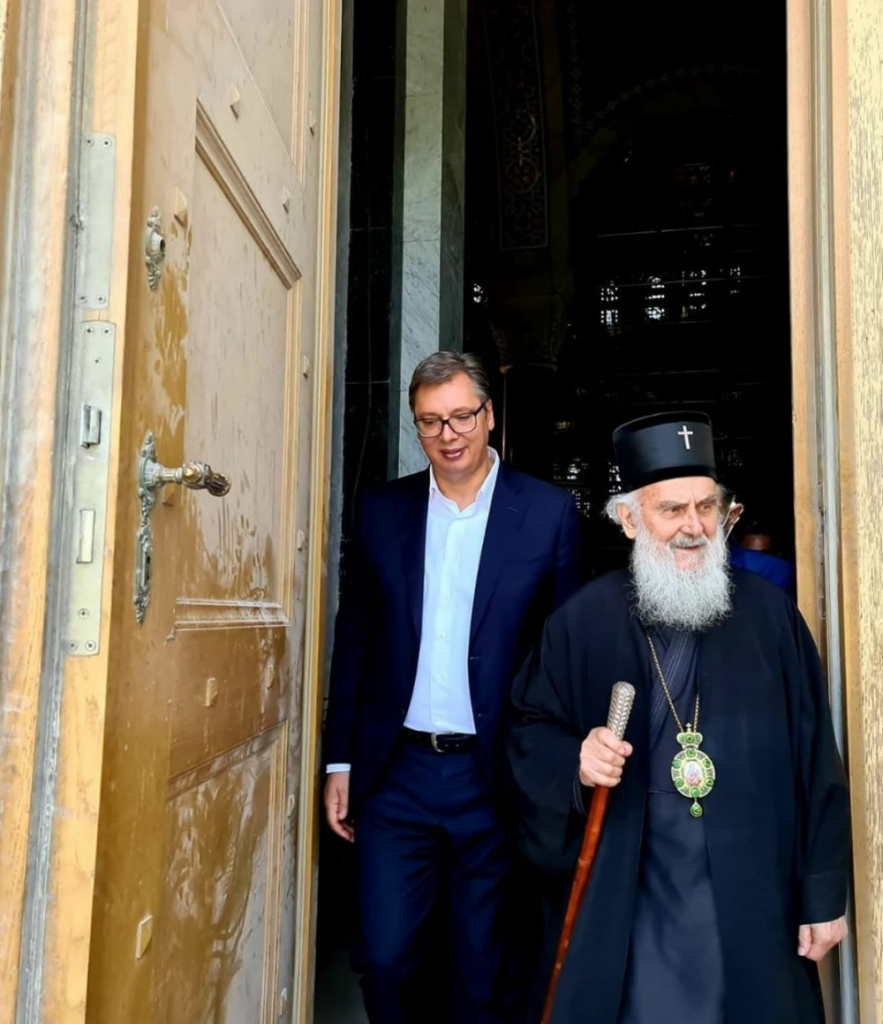 Aleksandar Vučić i patrijarh Irinej