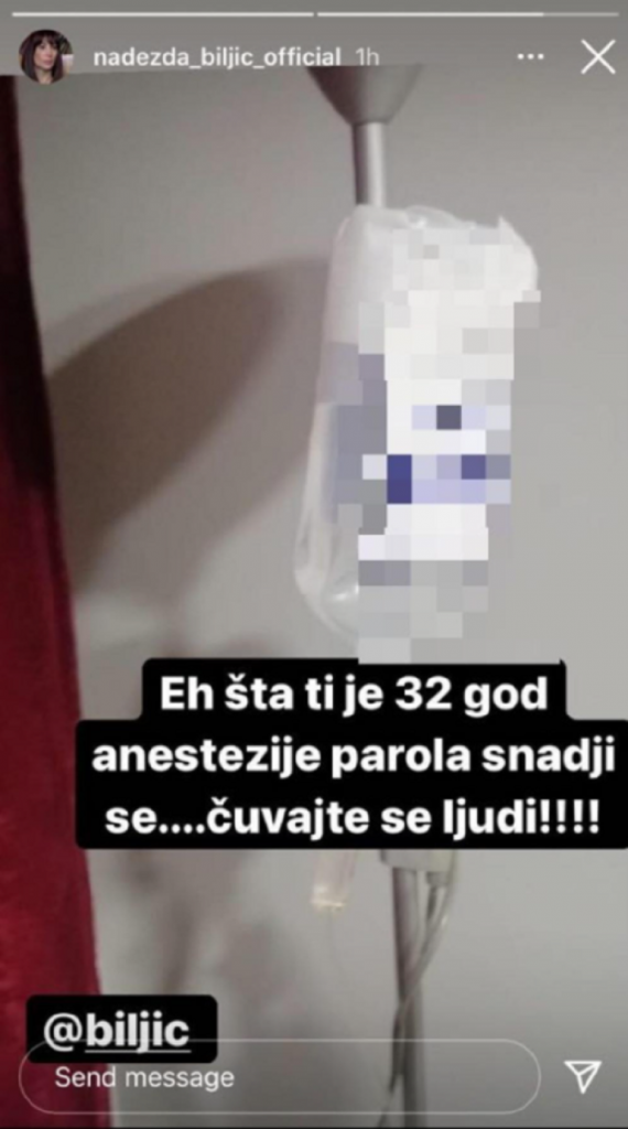 Nadežda biljić na infuziji