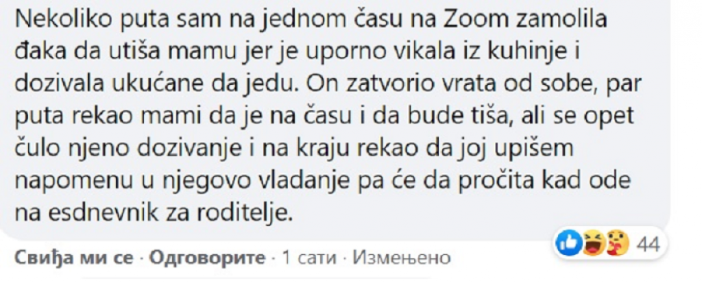 Anegdota tokom onlajn časa