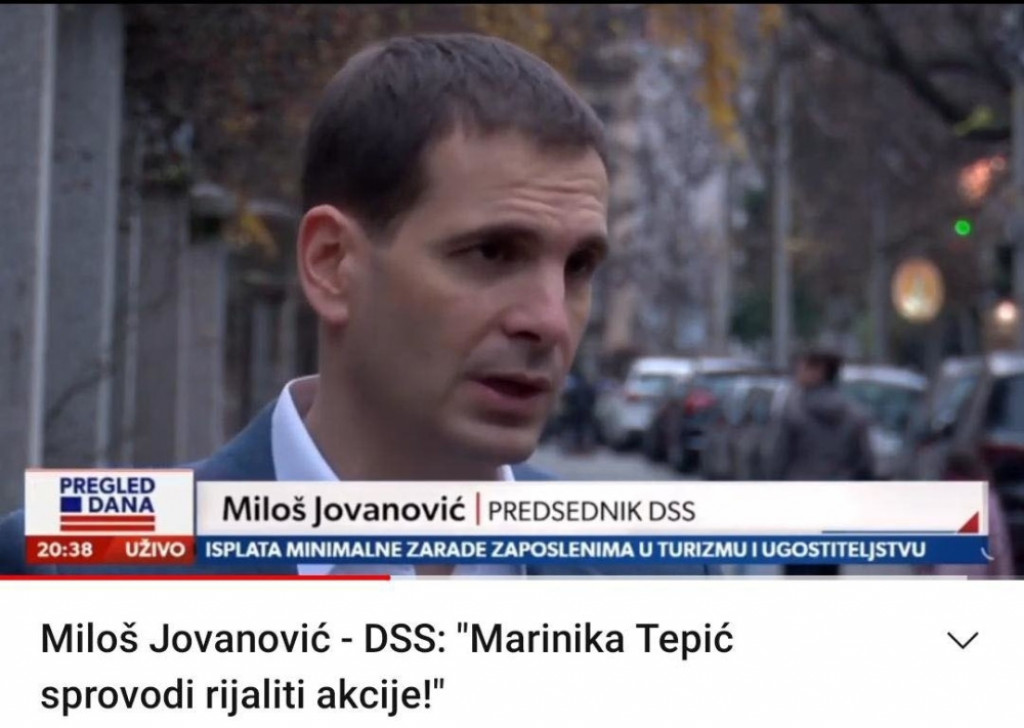 Milo&scaron; Jovanović o Mariniki Tepić