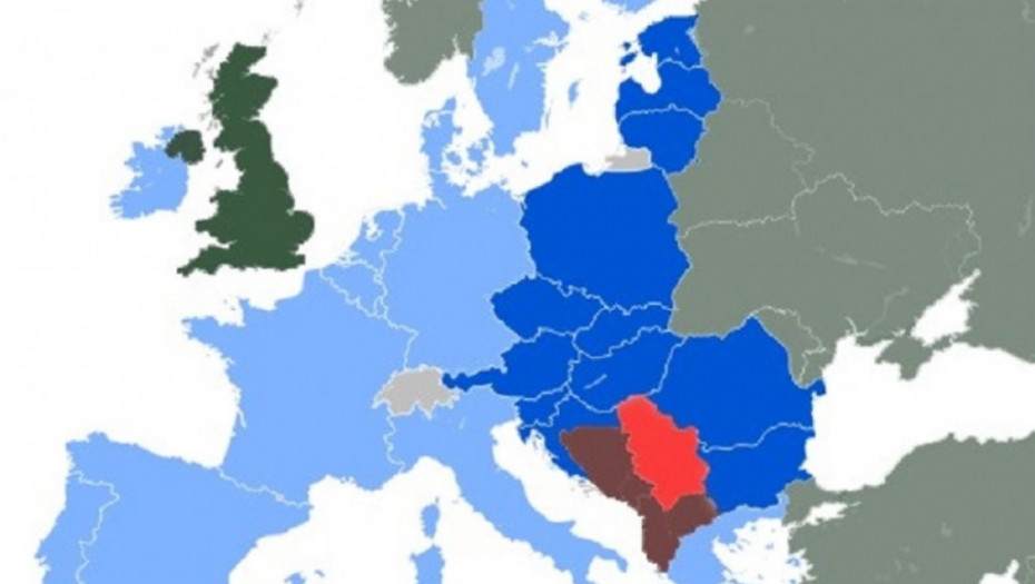 Evropa mapa