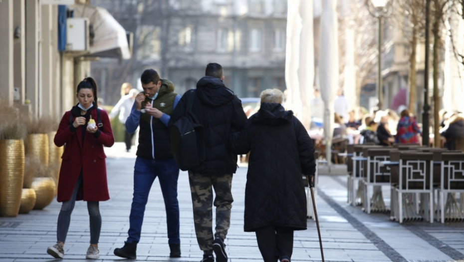 Građani, šetnja, Knez Mihailova, vreme