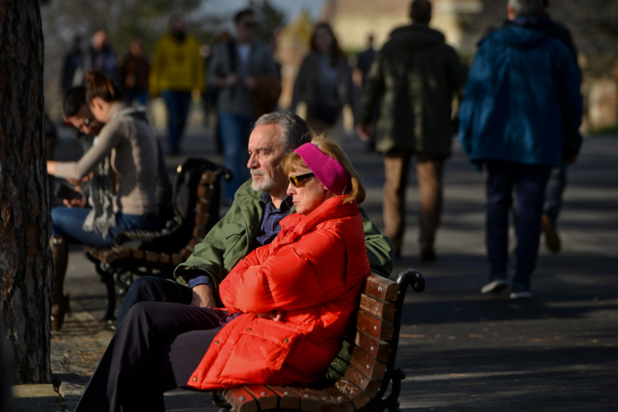 Ljudi, penzioneri, građani, vremenska prognoza, Kalemegdan