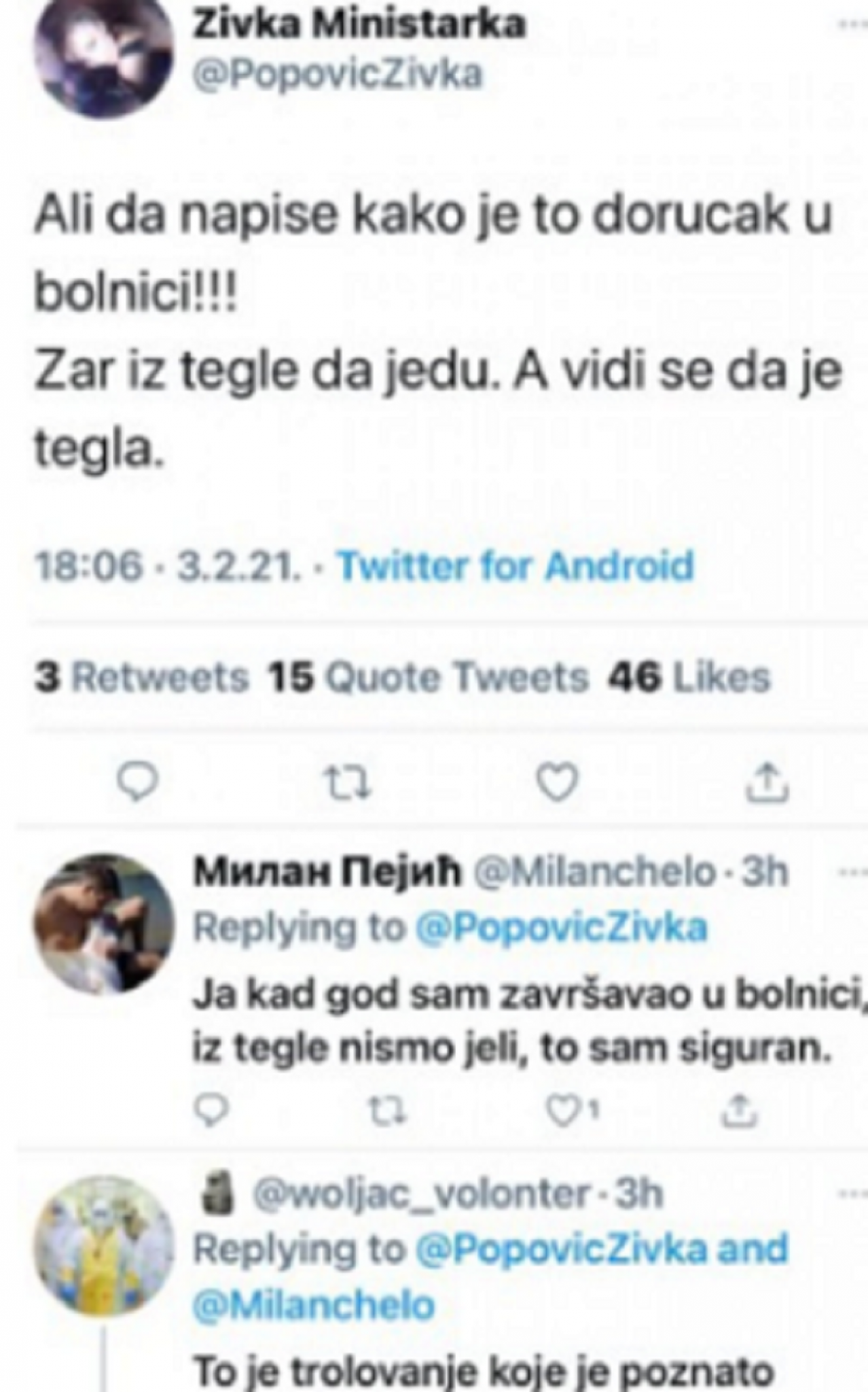 Objava, Tviter, polemika