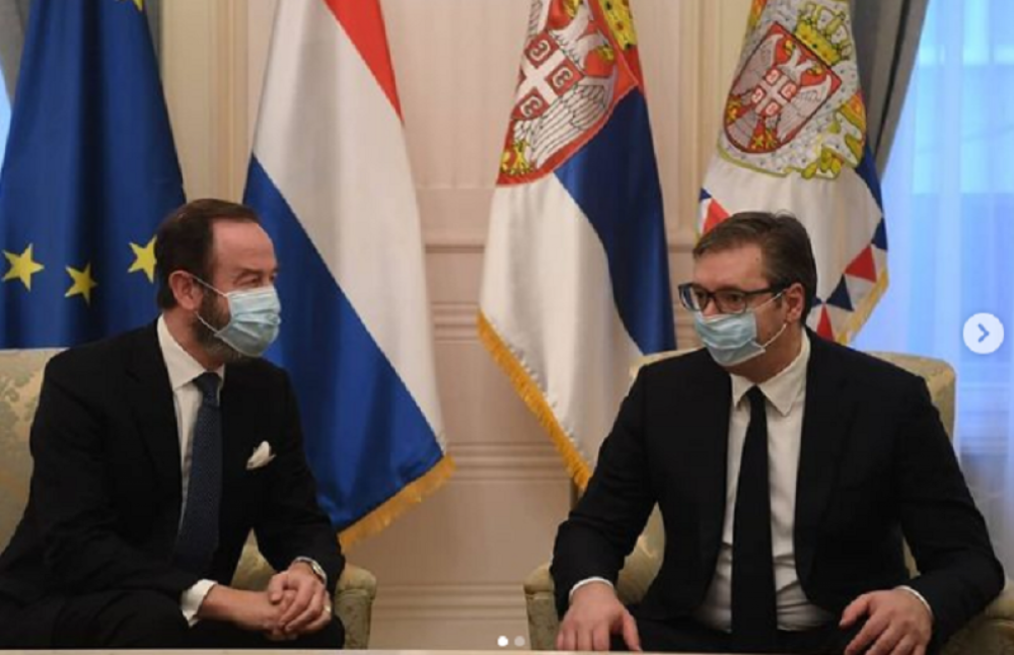 Aleksandar Vučić sa ambasadorom Kraljevine Holandije