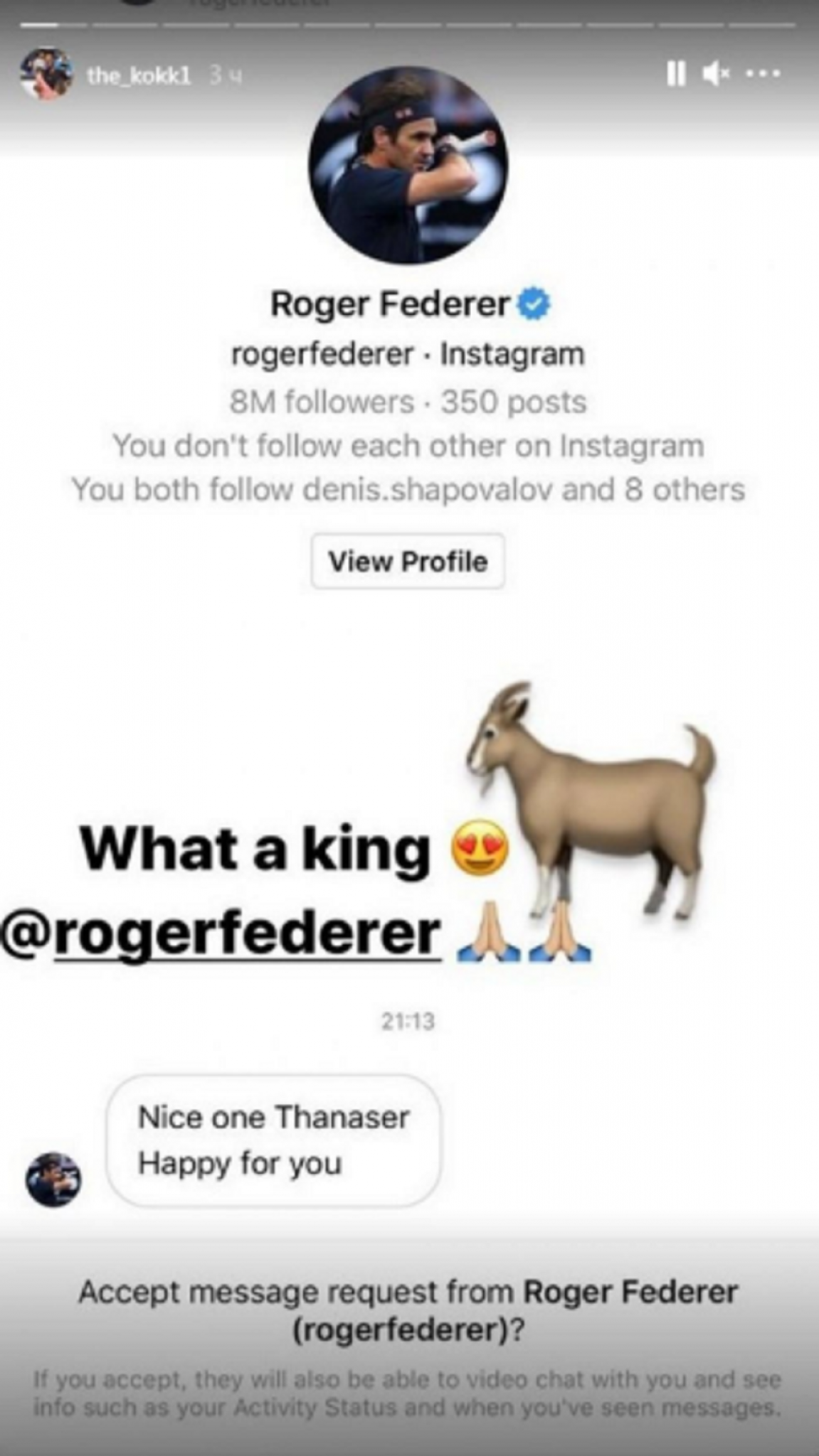 Tanasi Kokinakis Rodžer Federer
