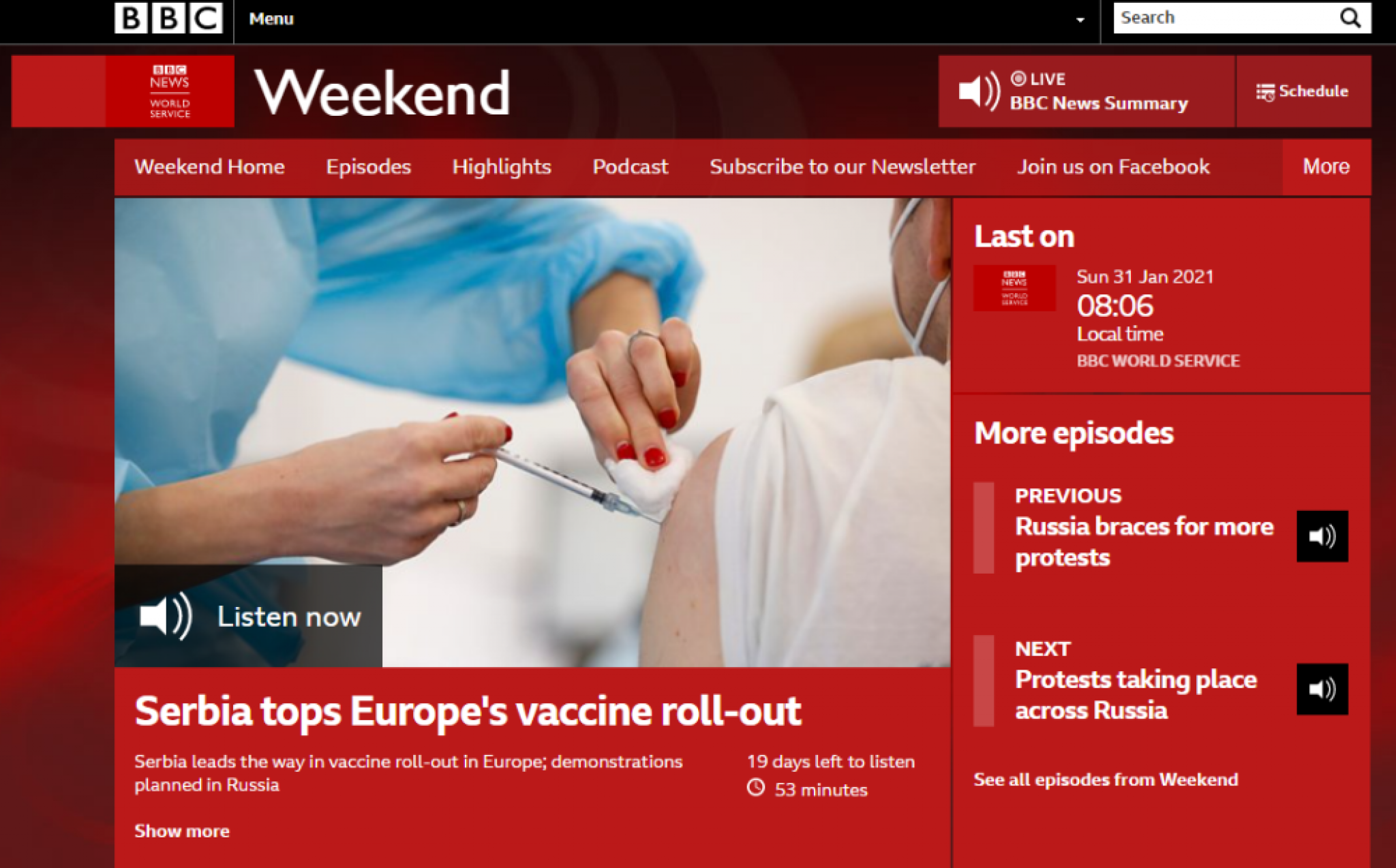 Tekst BBC o vakcinaciji u Srbiji