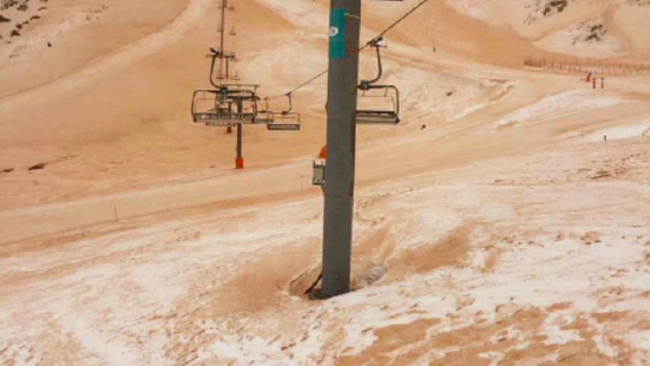 skijanje, narandžasti sneg, evropa