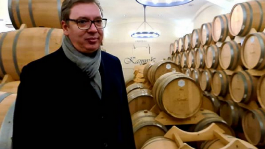 Aleksandar Vučić u vinariji &quot;Kamnik&quot;