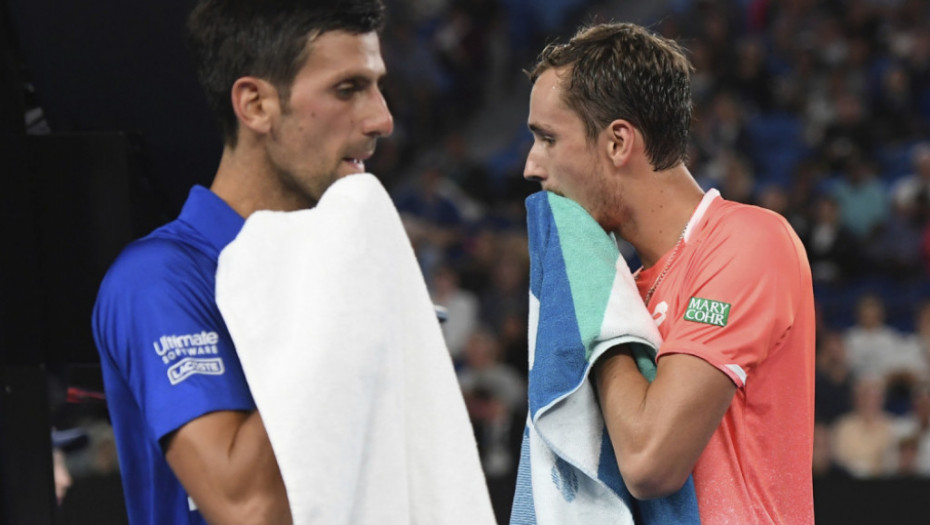 Danil Medvedev i Novak Đoković