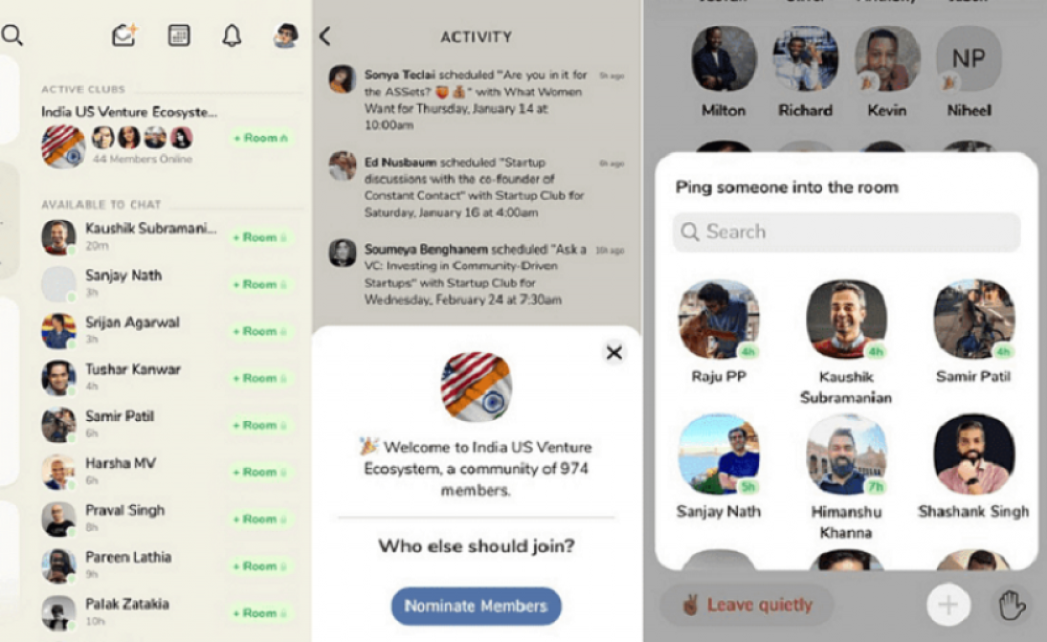 klubhaus, aplikacija