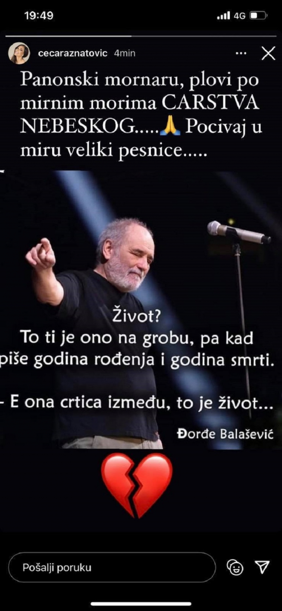 Ceca Ražnatović oproštaj od Đorđa Balaševića