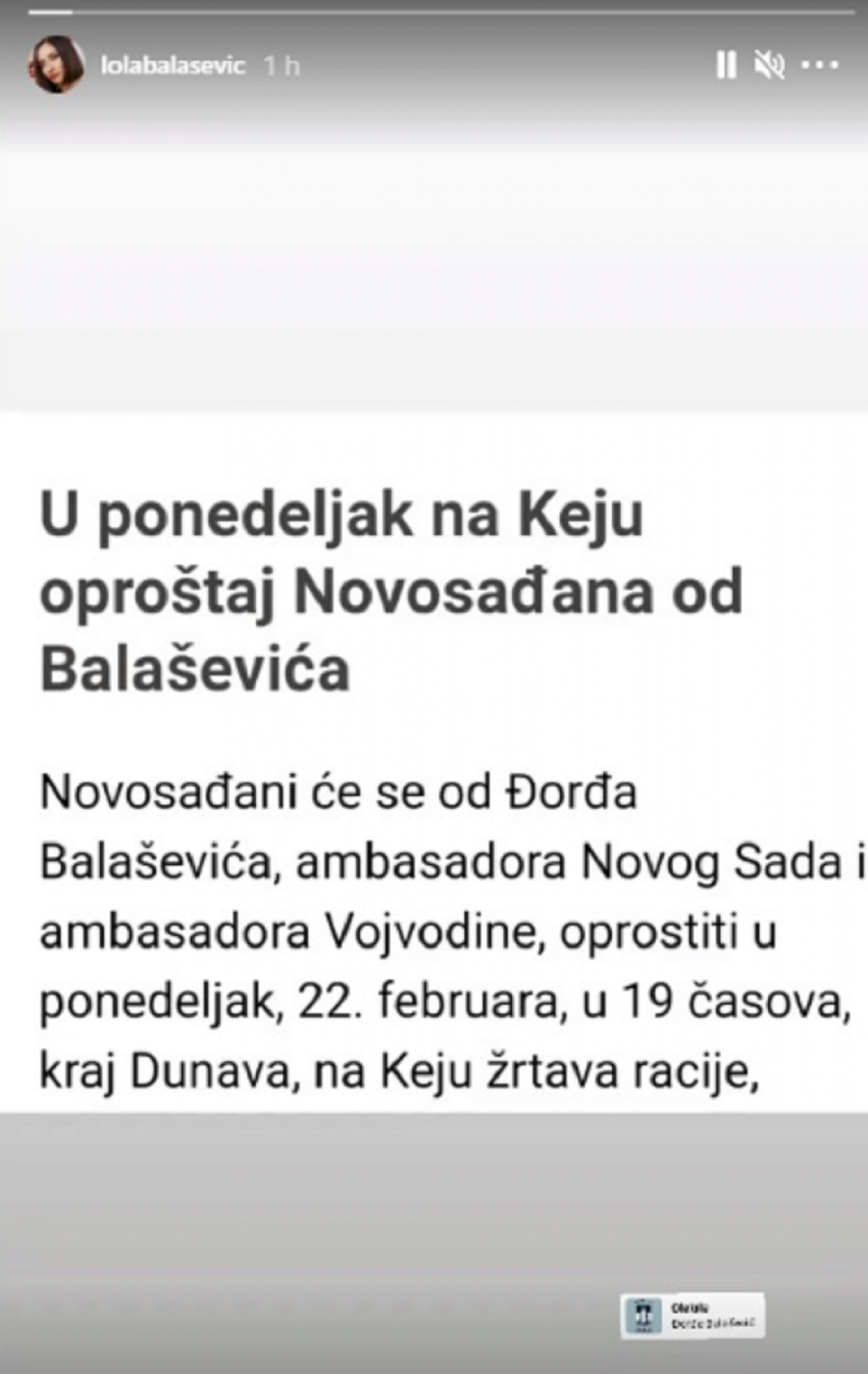 Jovana čerka Đorđa Bala&scaron;evića
