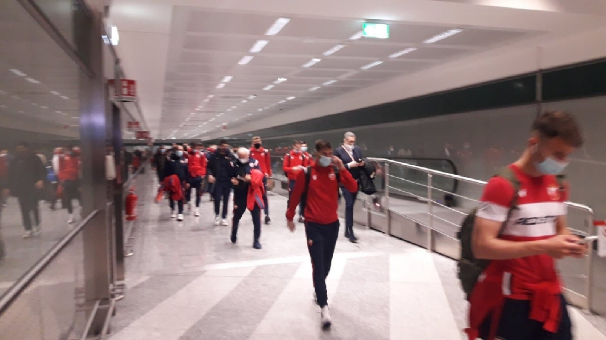 Dolazak fudbalera Zvezde u Milano