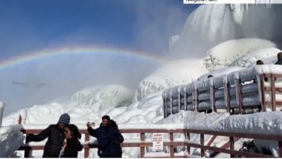 nijagarni vodopadi, sneg