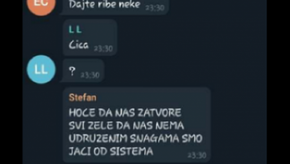 Prepiska sa aplikacije Telegram 