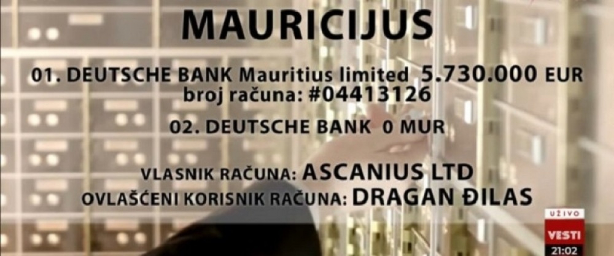 Dragan Đilas račun Mauricijus