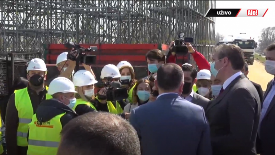 Predsednik Srbije na obilasku infrastrukturnih radova 