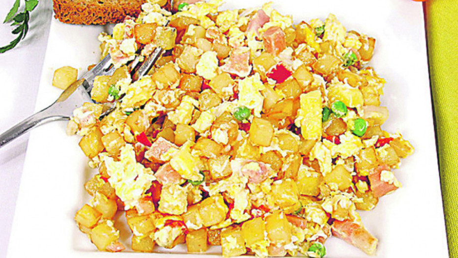 VIKEND DORUČAK ZA CELU PORODICU Zapečen omlet sa šunkom i kačkavaljem