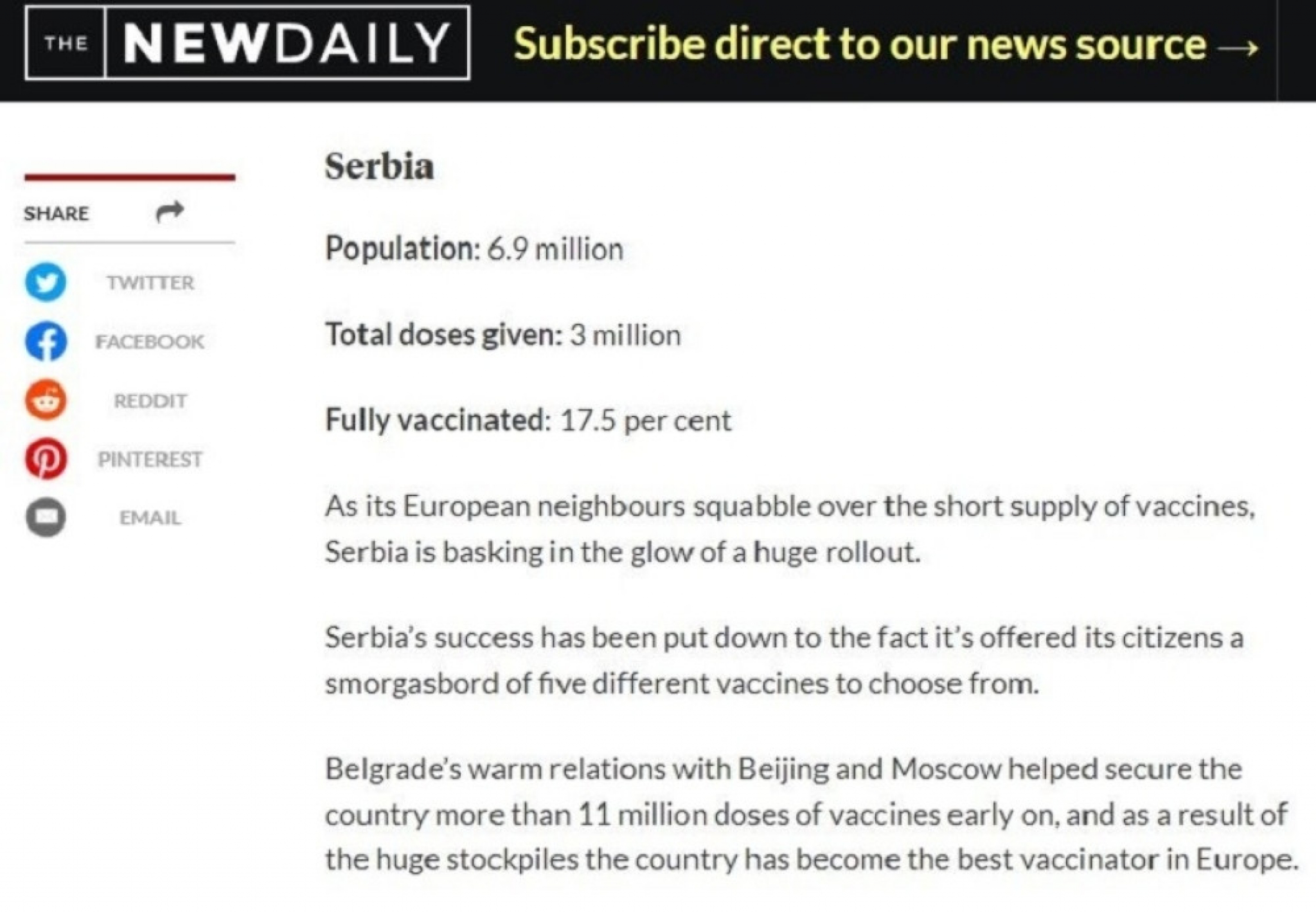 Australijski mediji pozivaju vlast da uči od Srbije