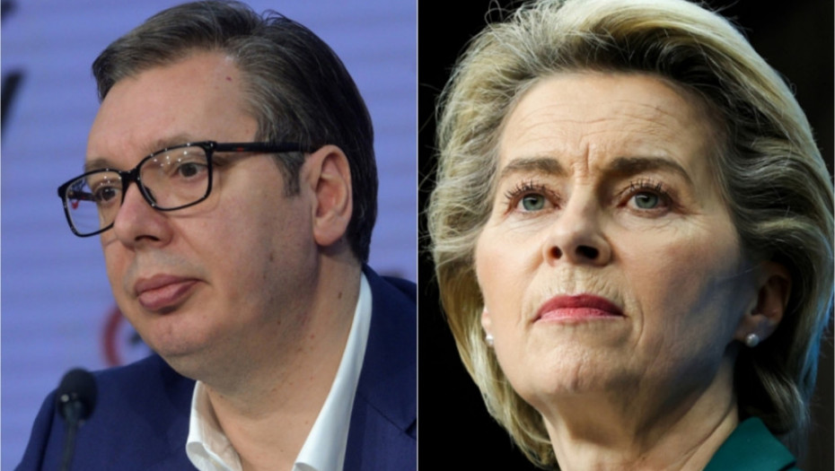Aleksandar Vučić i Ursula fon der Lejen