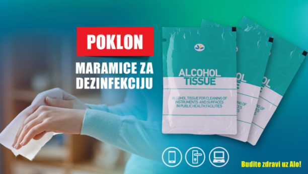 ČISTOĆA JE POLA ZDRAVLJA U sredu, 19. maja,"Alo!" vam poklanja maramice za dezinfekciju