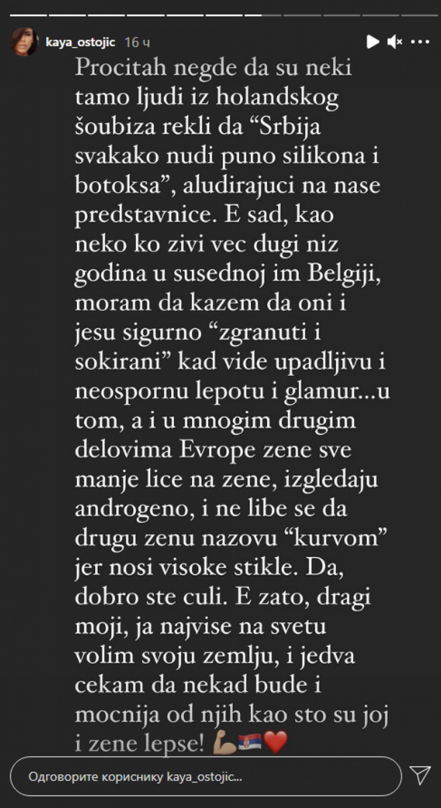 TAKO SE TO RADI! Oglasila se Kaja nakon što je holandska televizija isprozivala Uraganke, a njen odgovor oduševiće Srbiju na koju treba da se ponosimo! (FOTO)