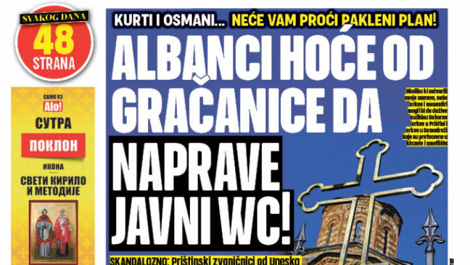 Pakleni plan Kurtija i Osmani: Albanci hoće od Gračanice da naprave javni WC!