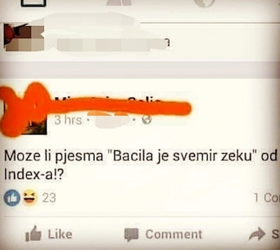 Post koji je nasmejao celu bivšu Jugoslaviju: Tražio je poznatu pesmu od Indexa, plakaćete od smeha kada vidite kako ju je nazvao