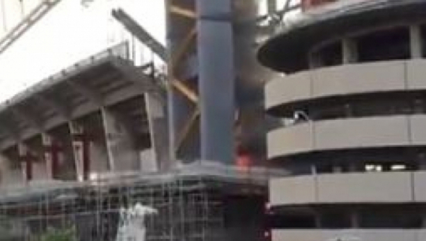 UŽAS! "SANTIJAGO BERNABEU" U PLAMENU!  Gori stadion Real Madrida! (VIDEO)
