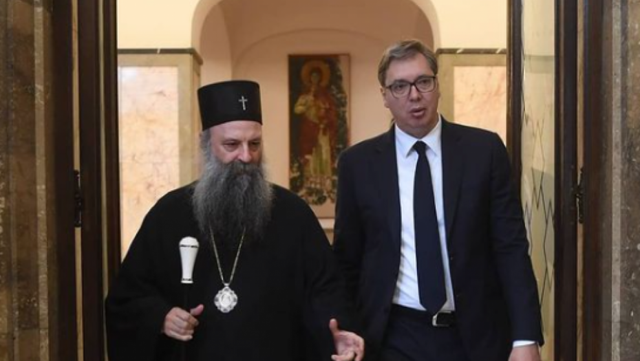 Vučić, Dodik i patrijarh Porfirije na proslavi Dana srpskog jedinstva