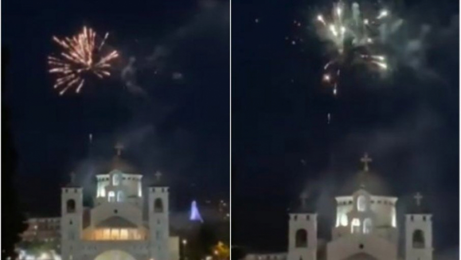 PODGORICA SLAVI NOVOG MITROPOLITA JOANIKIJA Veliki vatromet iznad Hrama Hristovog Vaskrsenja