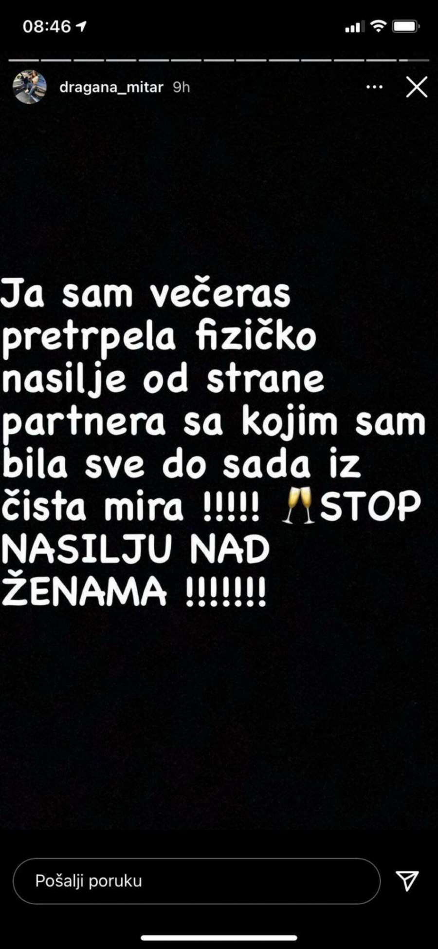 ŠOK! Draganu Mitar pretukao dečko, nakon skandala oglasila se i rijaliti učesnica: Udario me je iz čista mira (FOTO)