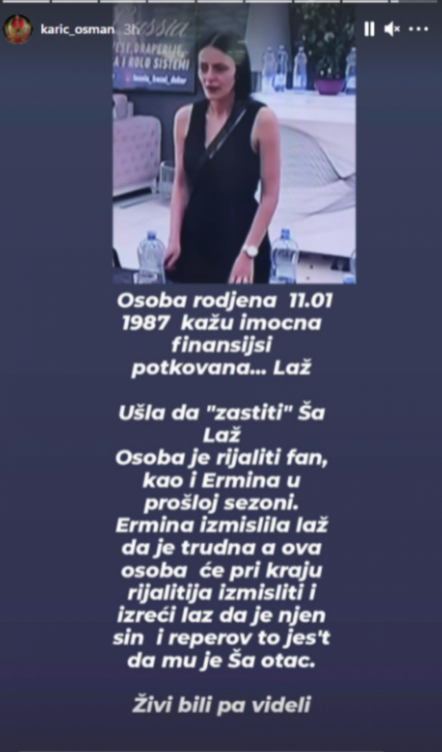 ŽIVI BILI PA VIDELI Osman Karić opleo po reperevoj bivšoj, do kraja rijalitija Ša će biti otac deteta Jelene Batos (FOTO)