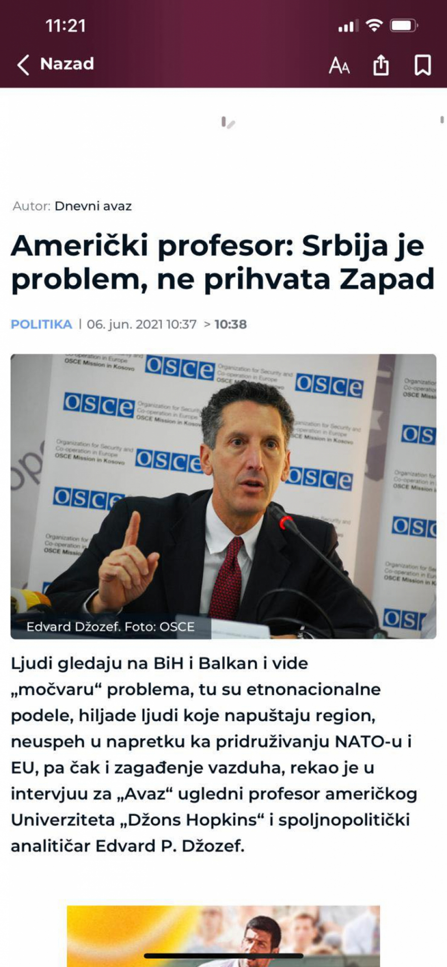 NIŠTA MU NIJE SVETO Đilasov portal veliča čoveka koji radi protiv Srbije (FOTO)