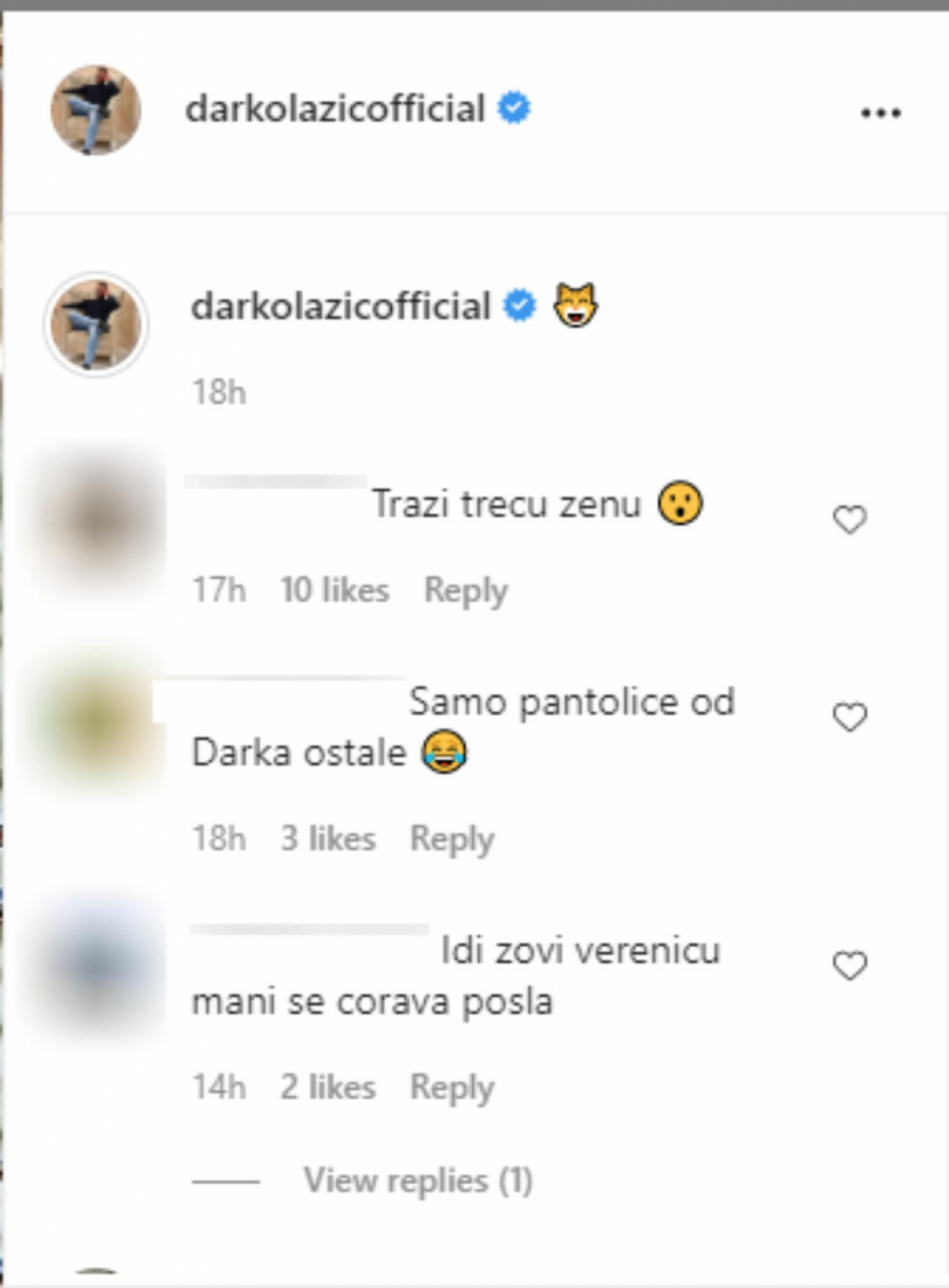 OD NJEGA OSTALE SAMO PANTALONICE! Na Instagramu urnisali Darka Lazića nakon priznanja da nije više sa Marinom, ono što su mu poručili dobro će ga prodrmati