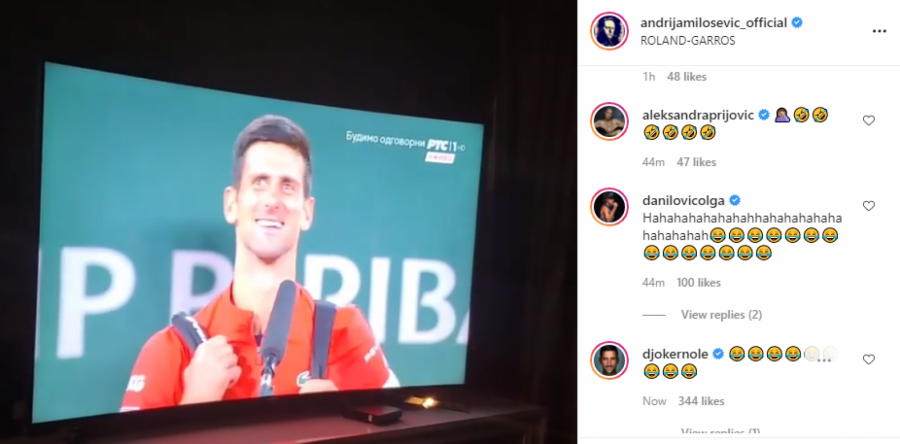 PRIPREMITE MARAMICE JER ĆETE PLAKATI OD SMEHA Andrija Milošević imitirao Đokovića, dok mu Jelena aplaudira, najbolji teniser sveta se odmah oglasio (VIDEO)